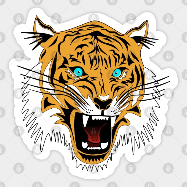 Tiger's eye Sticker by NateArtDesign